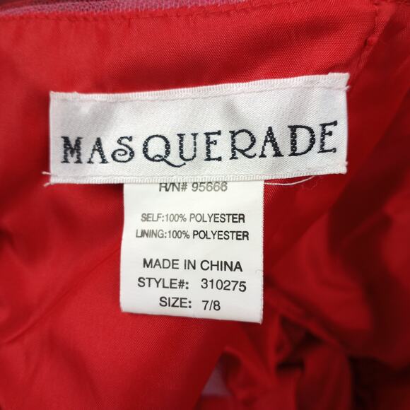 Masquerade ~ Watermelon Tulle Formal Party Dress 7/8 Valentines Barbie Fairy - Picture 7 of 9